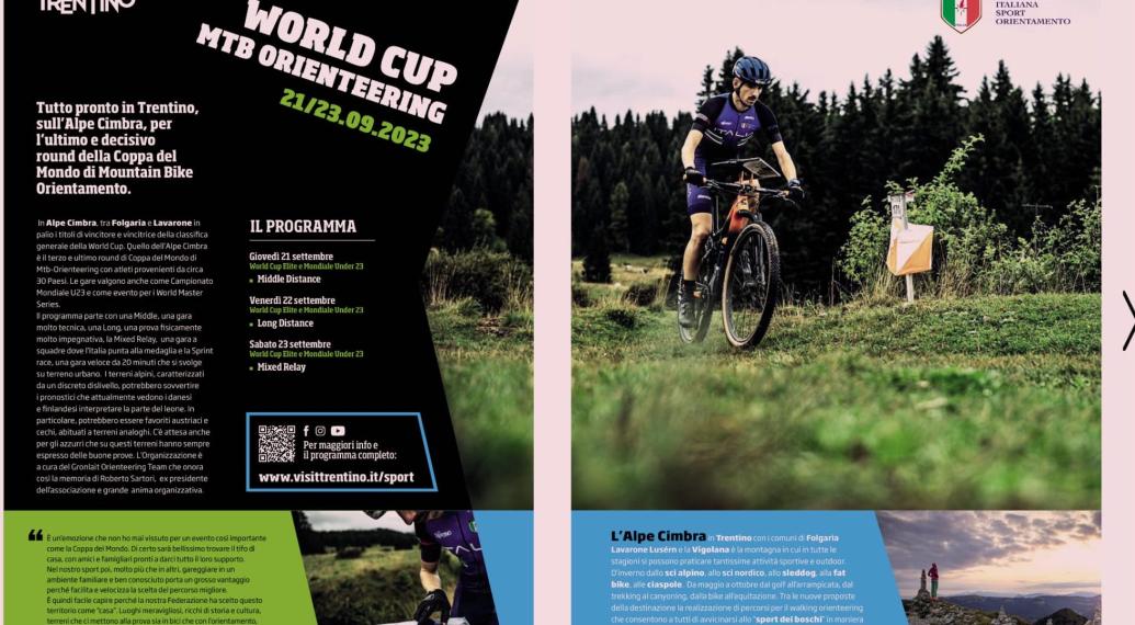 MTB-O: WORLD CUP IN ALPE CIMBRA. ECCO I NOMI