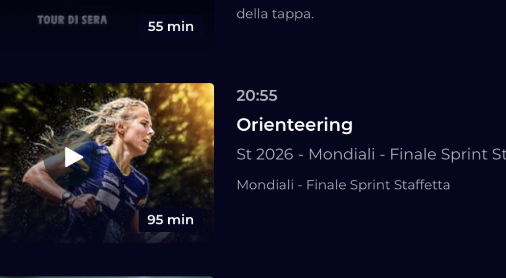 RAISPORT ORE 20:45 SEGUI LA DIFFERITA MONDIALE SPRINT RELAY